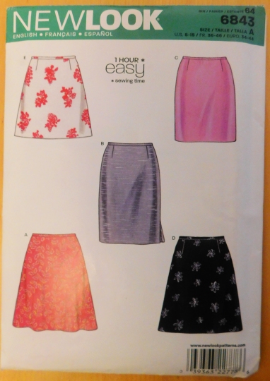 NEW LOOK 6843 SEWING PATTERN SKIRT REVIEW